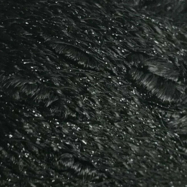 Close-up of black textured fabric with a subtle pattern