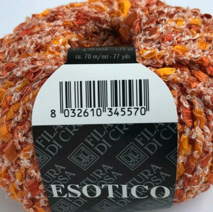 Spool of yarn with a label on a white background