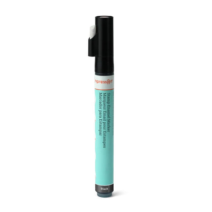 Teal nail polish with black cap on a white background